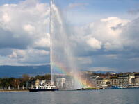 Jet d'eau on Geneva lake by Marsatis Geneva airport transfers